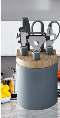 Flag Village Stainless Steel Kitchen Gadgets Household Kitchen Utensils Tray Peeler Egg Beating Scissors Gifts