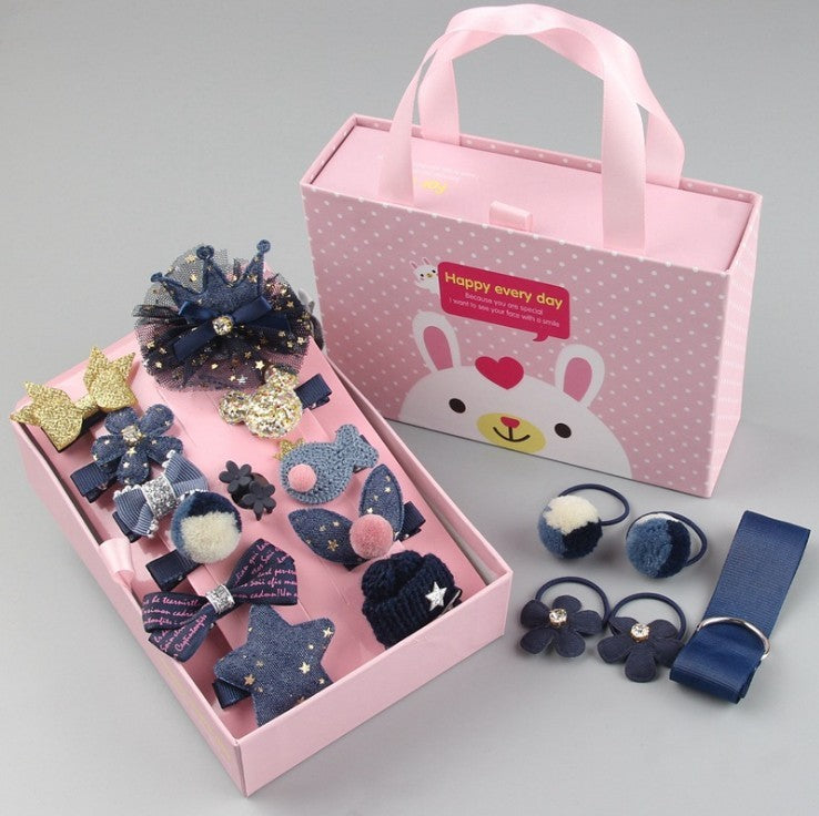 Flag Village Children's Clip Hair Accessories Set Gift Box