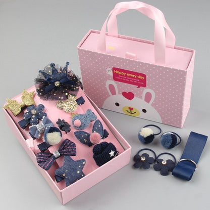 Flag Village Children's Clip Hair Accessories Set Gift Box