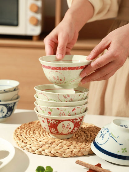 Flag Village Ceramic Bowl Set Housewarming Tableware Suit Gift Box