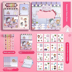 Flag Village Journal Book Set Gift Box Girl Heart Cute Gift Bag