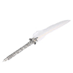 Flag Village European Retro Quill Alloy Feather Writing with Pen Nibs&Gift Box Set With Ink Bottle White