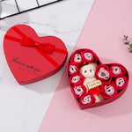 Flag Village Heart-shaped Rose Red Gift Box New Year Christmas Gift Box Valentine's Day Christmas Gift Mother's Day Birthday Gift