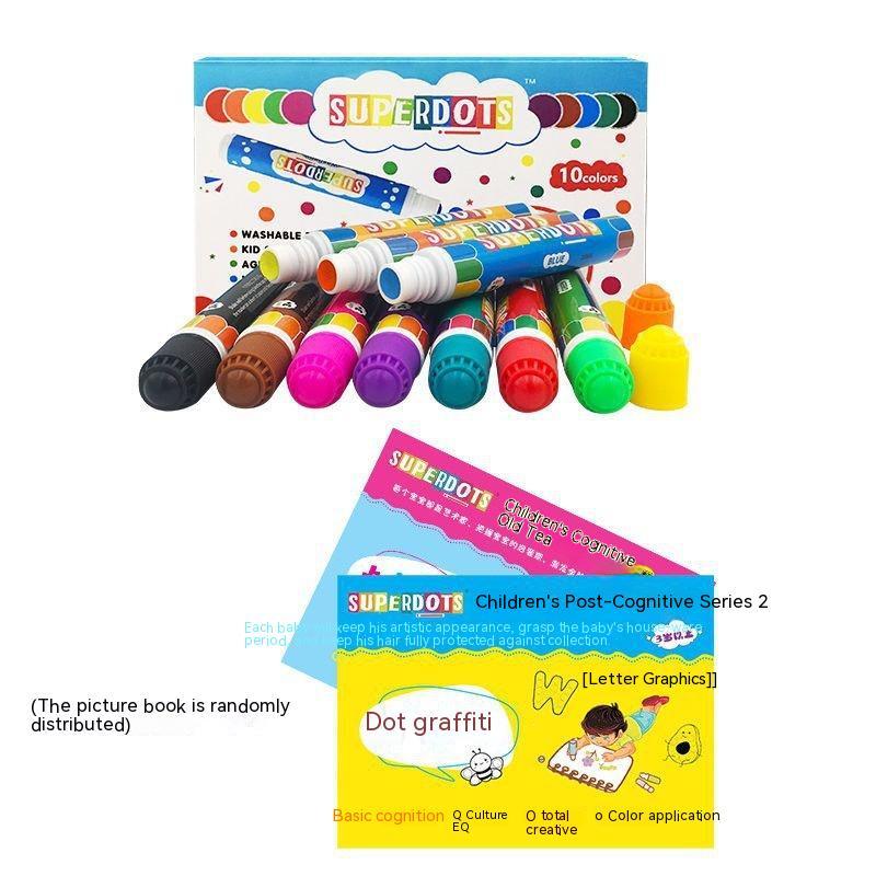 Flag Village Children's Graffiti Painting Stationery Coloring Early Education Gift Box
