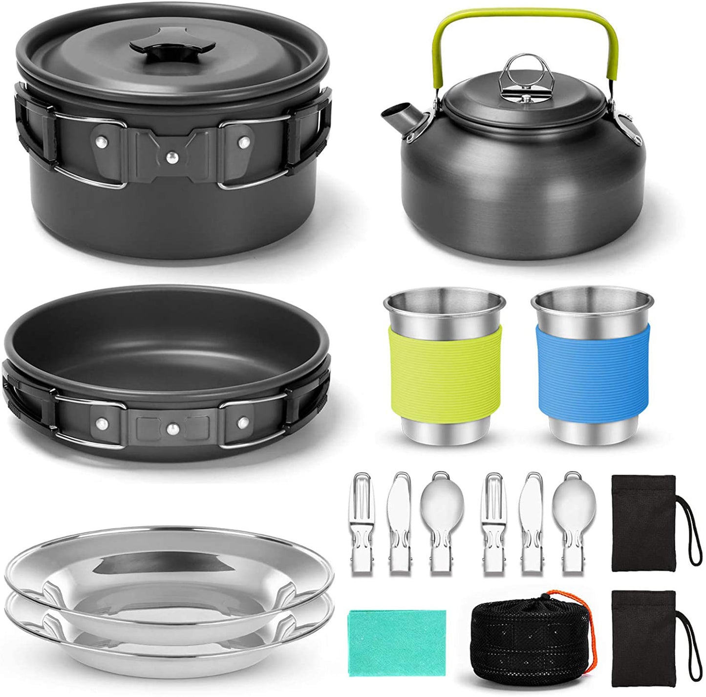 Flag Village Camping Cooker Outdoor Teapot Combination Picnic Pot Set