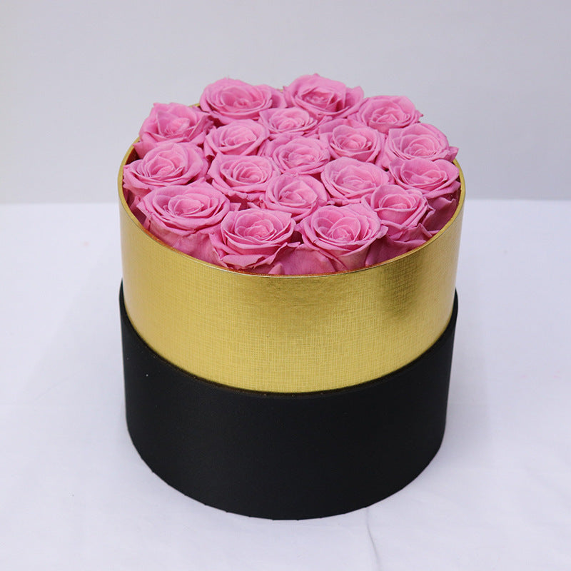 Flag Village Immortal Flower Hug Bucket 18 Roses Box Mother's Day Tanabata Valentine's Day Gift