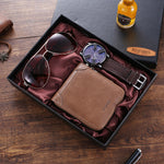 Flag Village Fashion Classic Boutique Gift Box Set Wallet Glasses Creative Quartz Watch