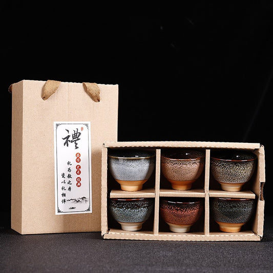 Flag Village Kiln Change Ceramic Kung Fu Tea Set Cup Home Gift Box