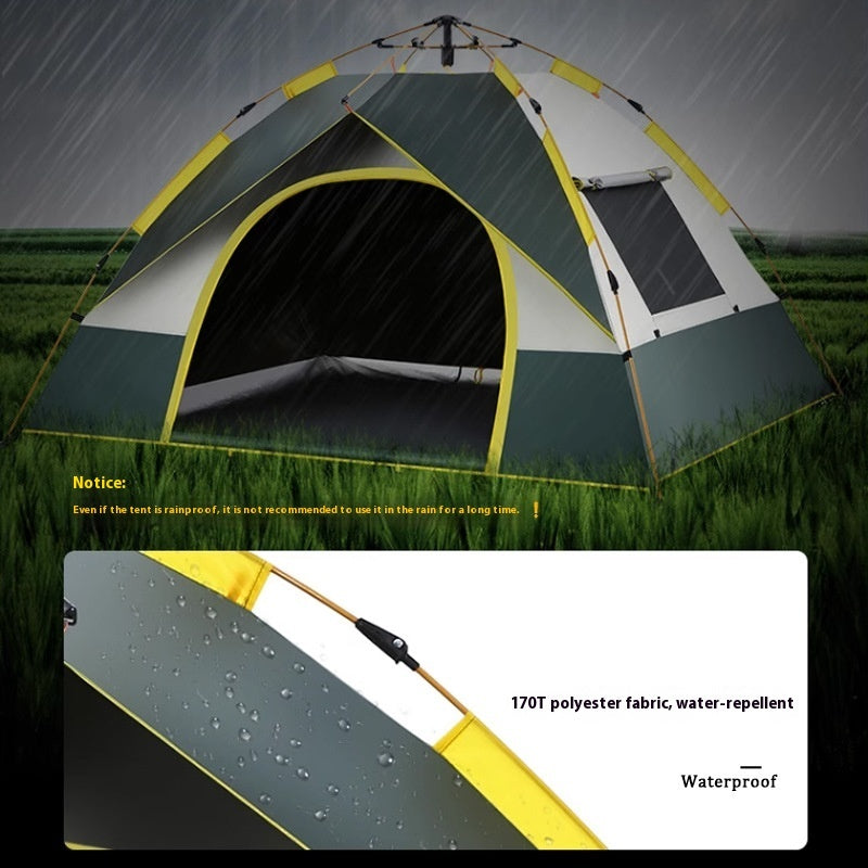 Flag Village Tent Outdoor Camping 3-4 People Automatic Quickly Open
