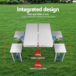 Flag Village Outdoor One-piece Folding Table And Chair Aluminum Alloy Folding Table Wholesale Barbecue Household Camping Aluminum Alloy Portable Table And Chair