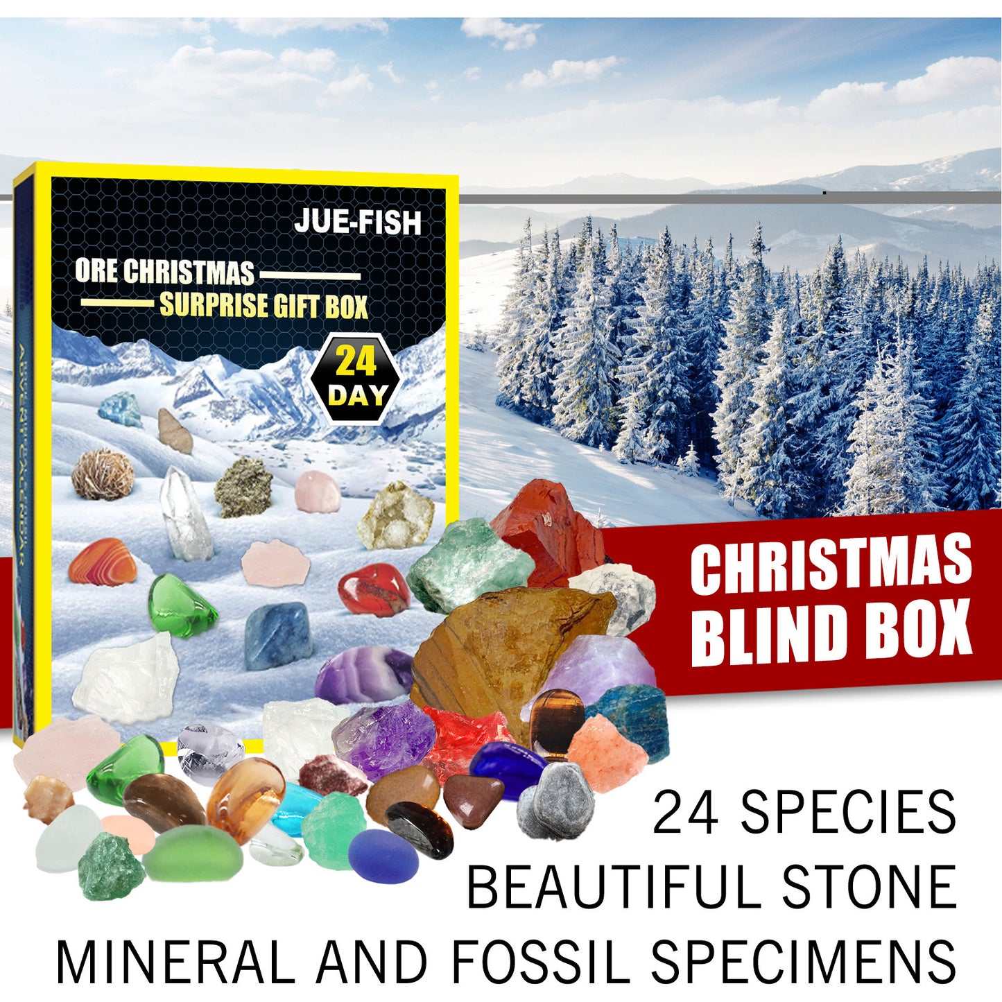 Flag Village Multicolor Children's Toy Christmas 24 Ore Gift Box Set