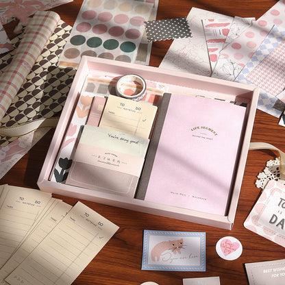 Flag Village Hand Ledger Gift Box Cute Simple Set Notebook
