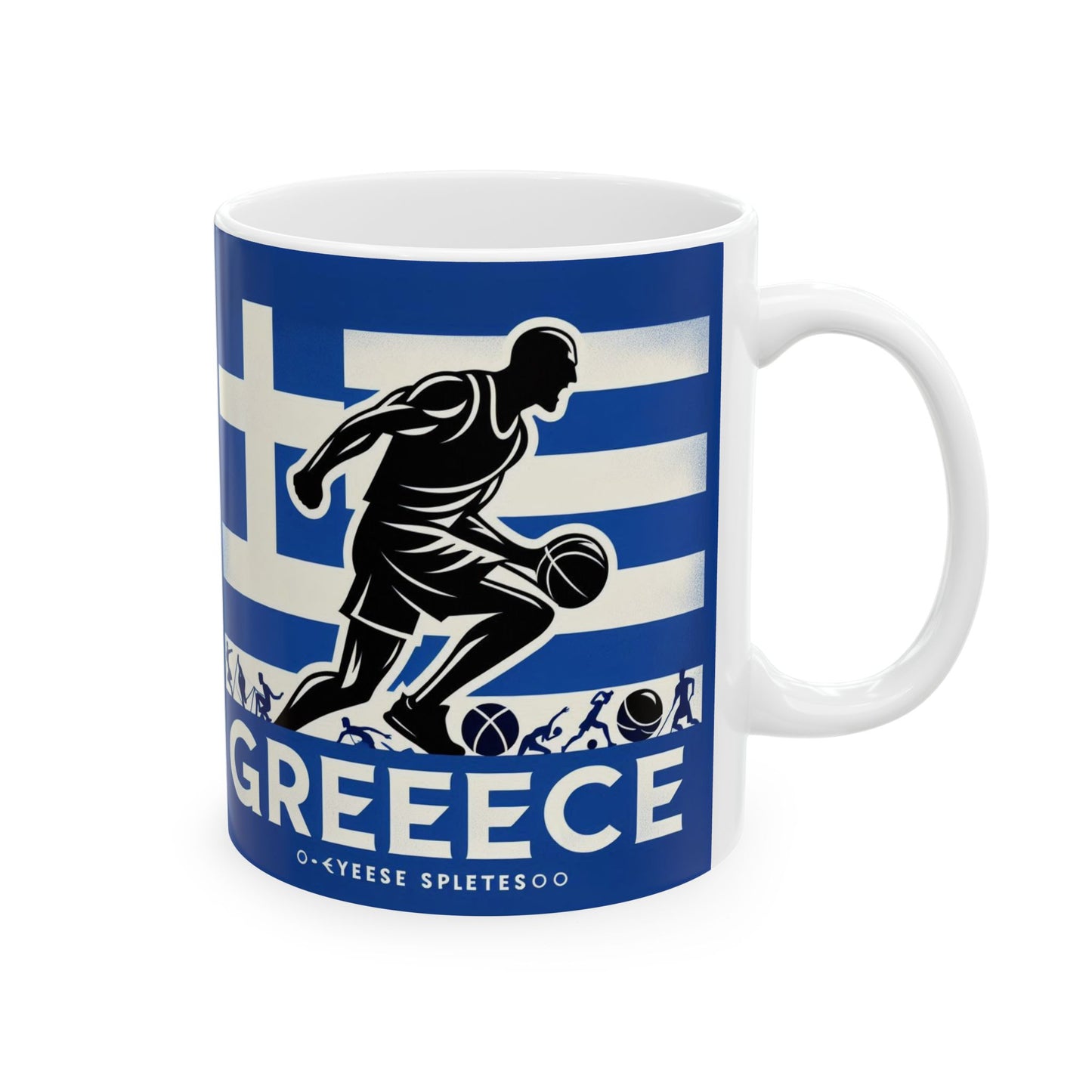 Flag Village Greece Sporting Flag Ceramic Coffee Mug 11oz FV-MG0007