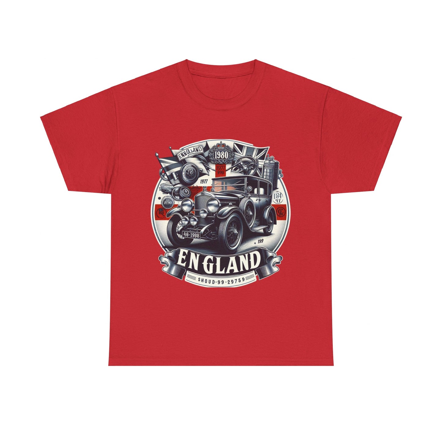 Flag Village UK Vintage Car Flag T-SHIRT Heavy Cotton Tee UK0015