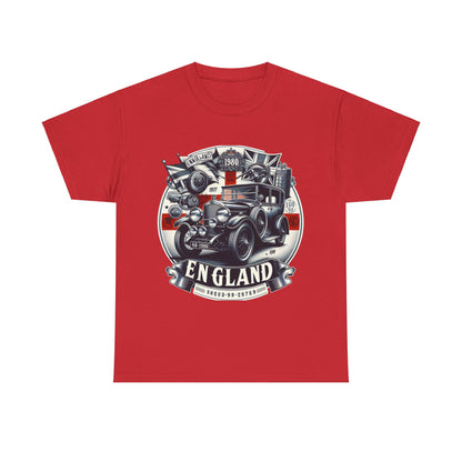 Flag Village UK Vintage Car Flag T-SHIRT Heavy Cotton Tee UK0015