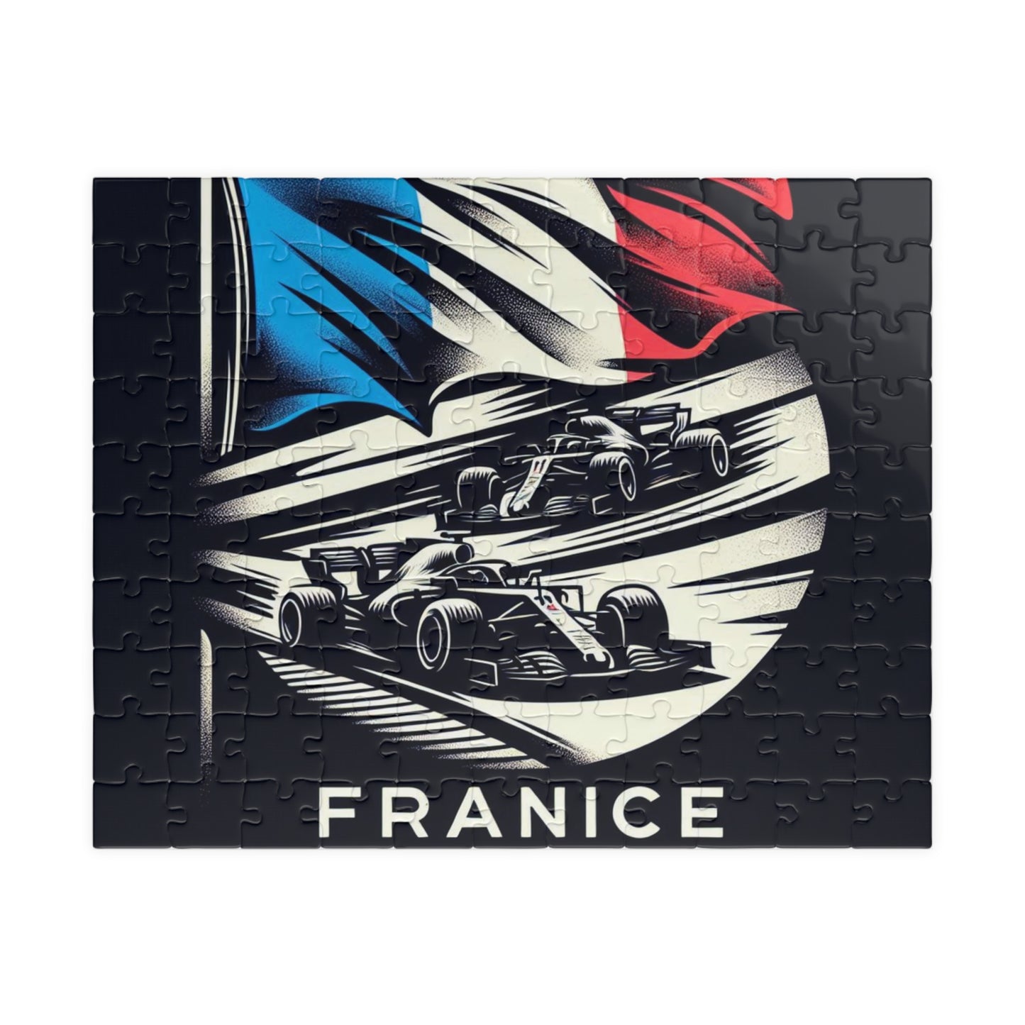 Flag Village France Racing Car Sporting Flag Puzzle (110, 252, 520, 1014-piece) FRA0015