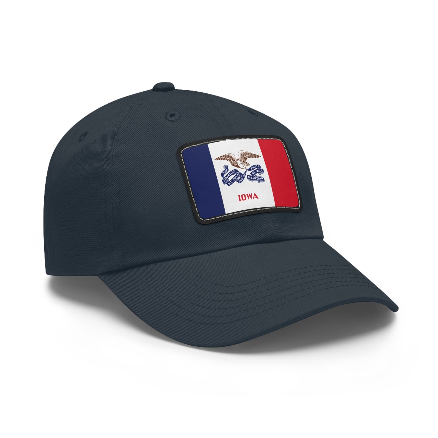 Flag Village USA Iowa State Flag Hat Cap with Leather Patch
