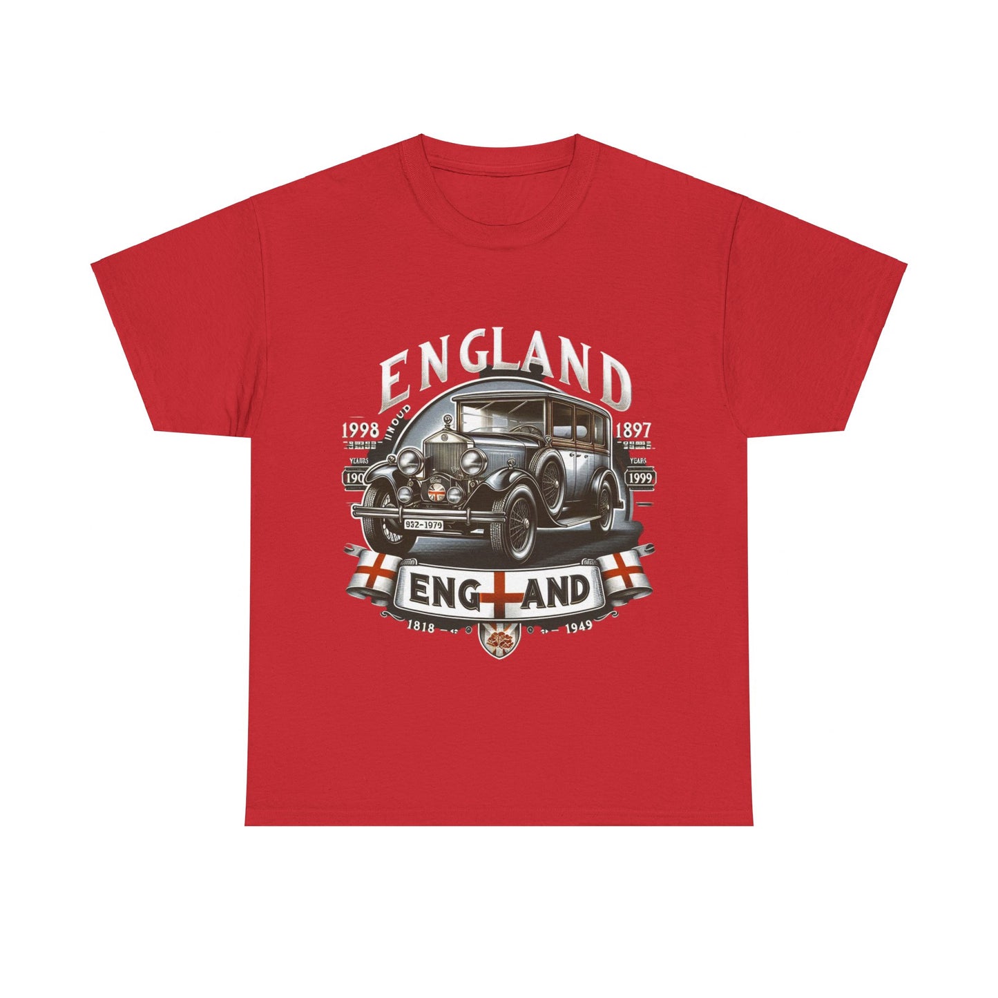 Flag Village UK Vintage Car Flag T-SHIRT Heavy Cotton Tee UK0013