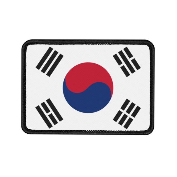 Flag Village South Korea Embroidered Iron-On Patch