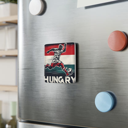 Flag Village Hungary Flag Sporting Porcelain Magnet, Square HUN0005