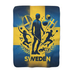 Flag Village Sweden  Sporting Flag Sherpa Fleece Blanket SWE0001