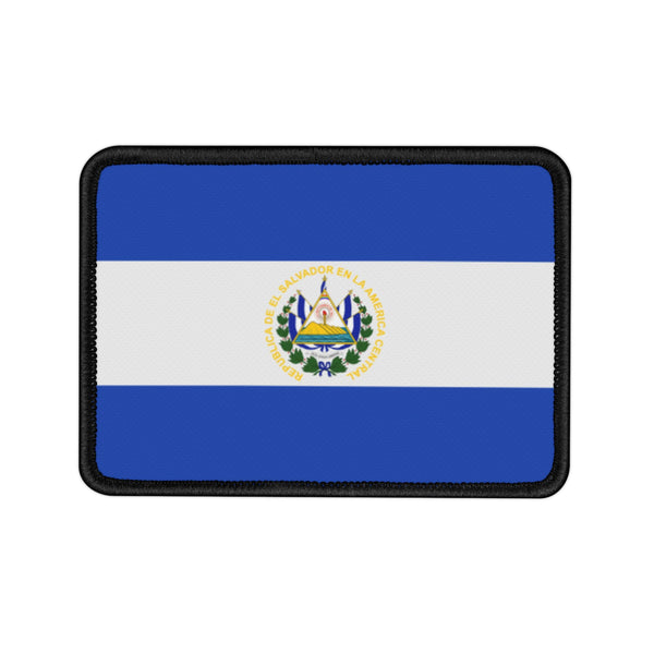 Flag Village El Salvador State Flag Embroidered Iron-On Patch