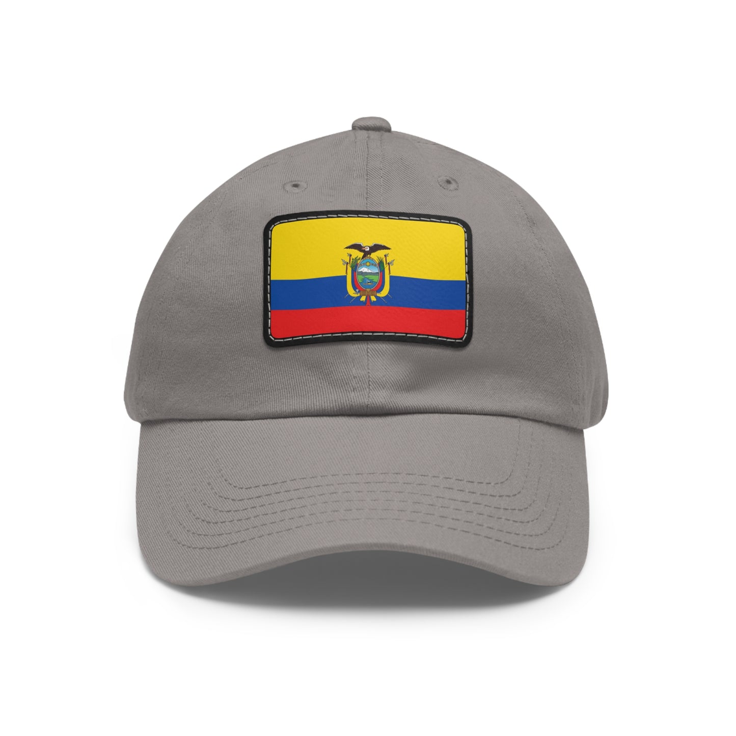 Flag Village Ecuador Flag Hat Cap with Leather Patch