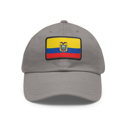 Flag Village Ecuador Flag Hat Cap with Leather Patch