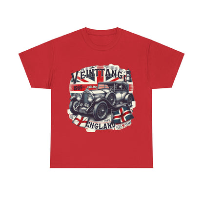 Flag Village UK Vintage Car Flag T-SHIRT Heavy Cotton Tee UK0006