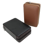 Flag Village Travel Humidor - Best Portable Leather Travel Cigar Humidifier Gift Box