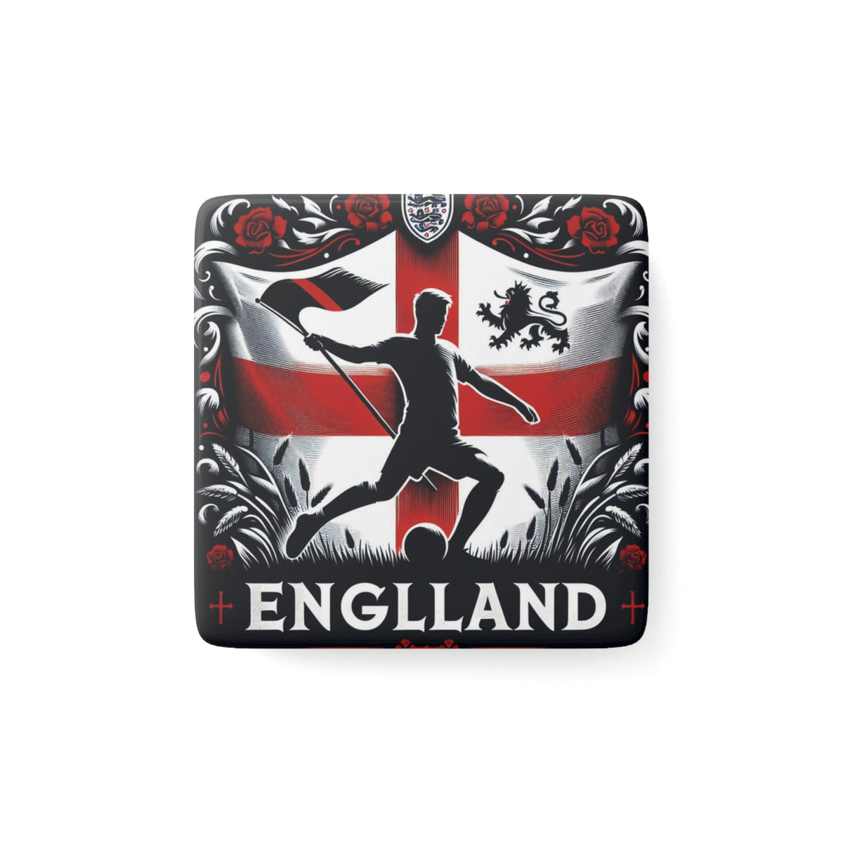Flag Village England National Flag Magnet 2" x 2"