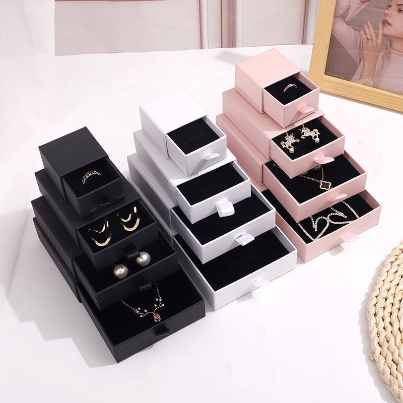 Flag Village Paper Box Custom Jewelry Box Chic Small Jewerly Packaging Display For Necklace Bulk Drawer Cardboard Gift Box