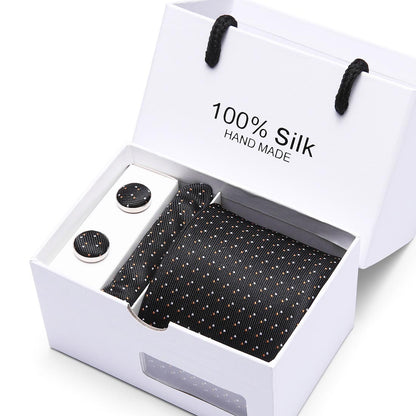 Flag Village Men's gift box 5-piece suit business formal wedding tie