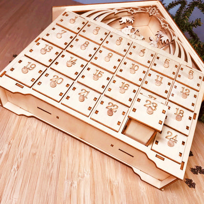 Flag Village DIY wooden calendar Christmas gift box
