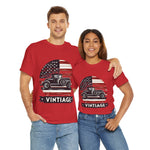 Flag Village USA Vintage Car Flag T-SHIRT Heavy Cotton Tee USA0003