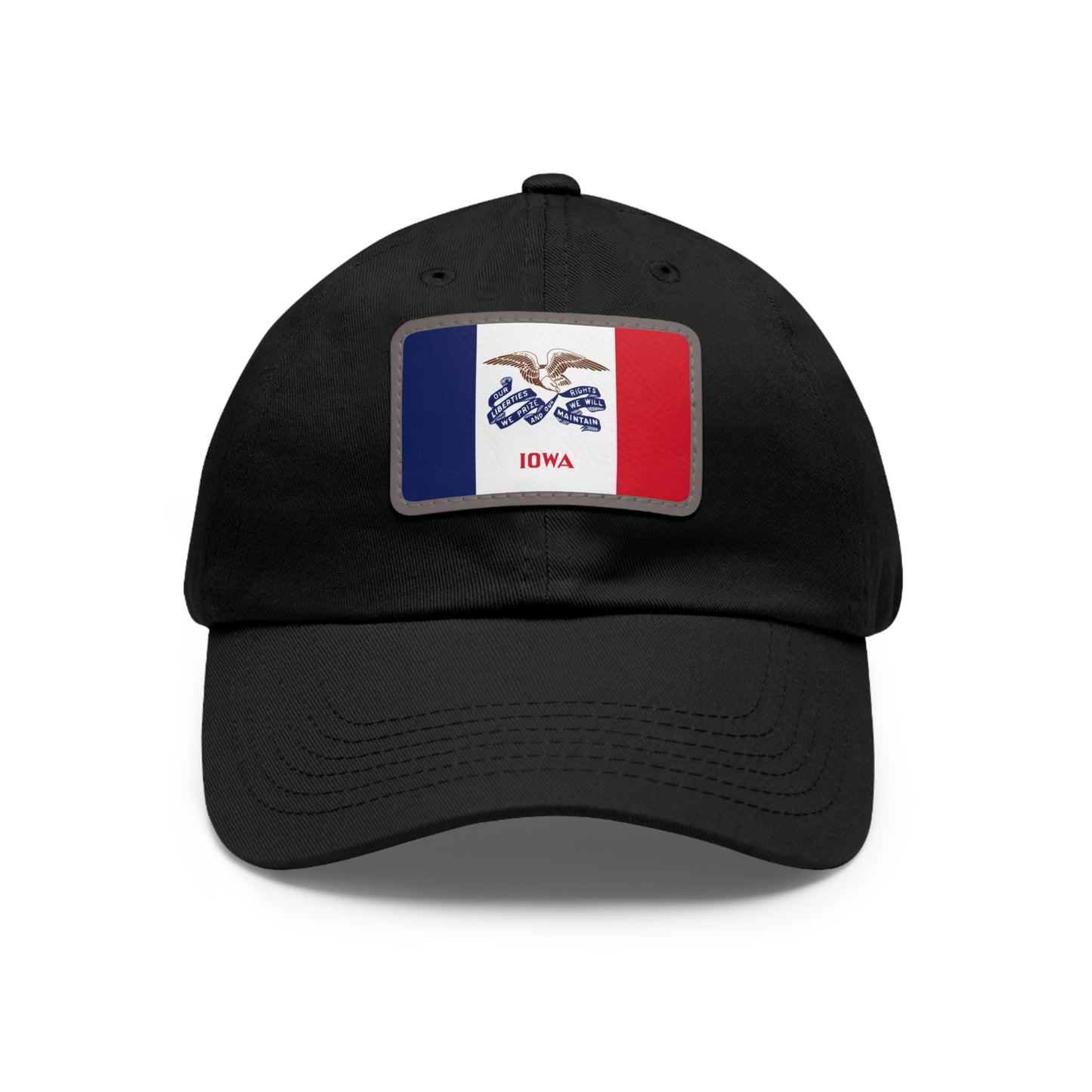 Flag Village USA Iowa State Flag Hat Cap with Leather Patch
