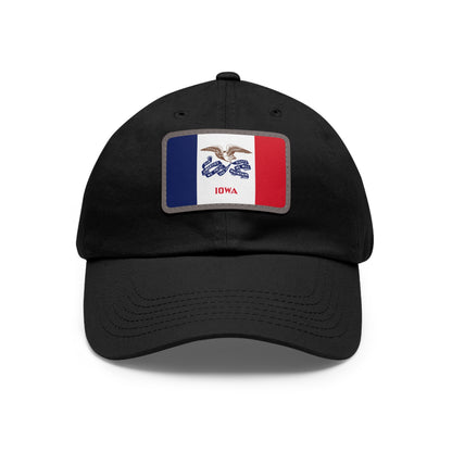 Flag Village USA Iowa State Flag Hat Cap with Leather Patch
