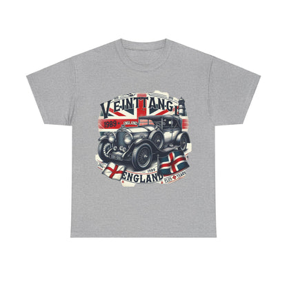 Flag Village UK Vintage Car Flag T-SHIRT Heavy Cotton Tee UK0006