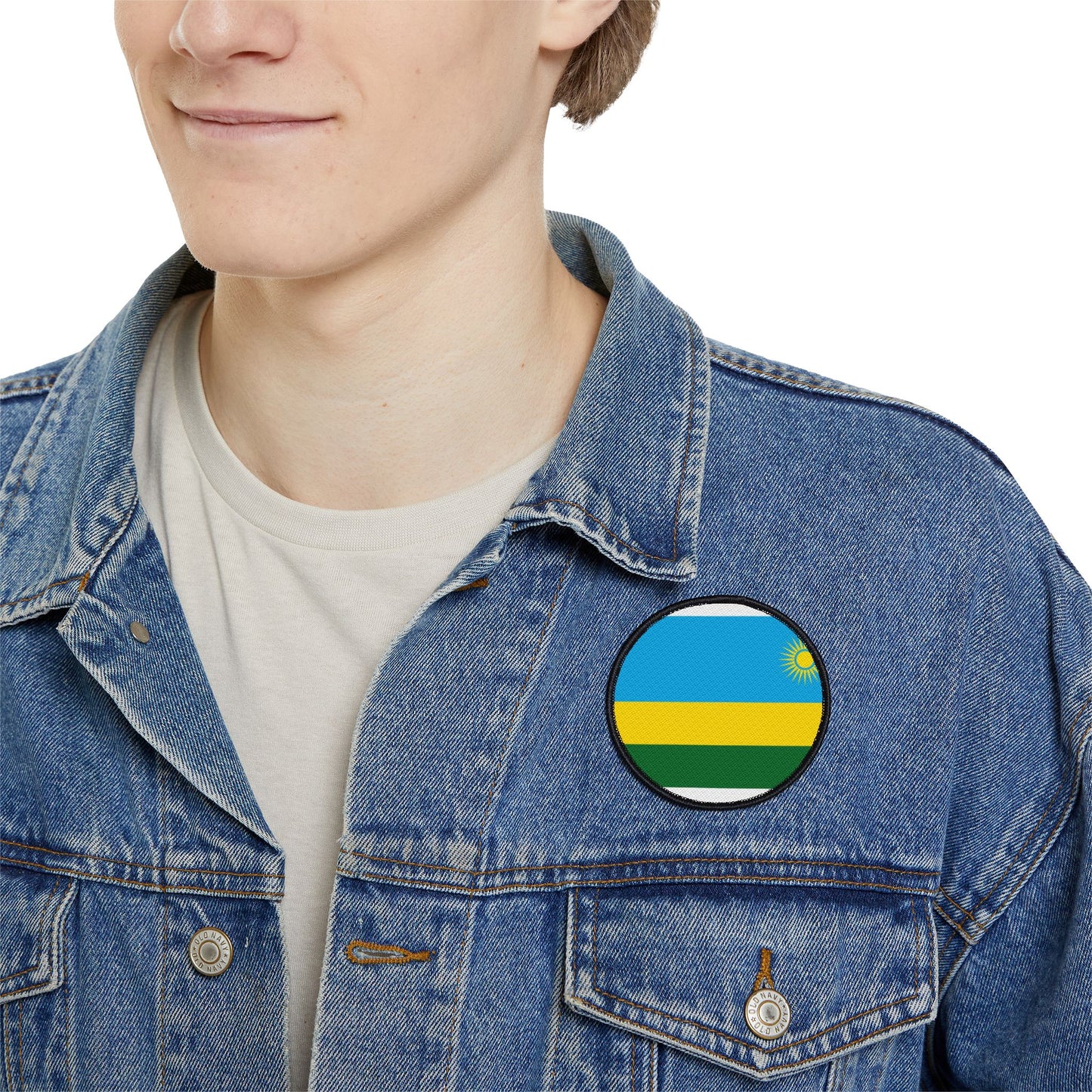 Flag Village Rwanda Flag Embroidery Iron-On Patches