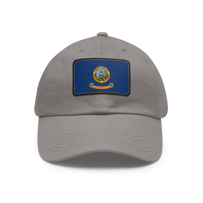 Flag Village USA Idaho State Flag Hat Cap with Leather Patch