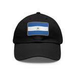 Flag Village Nicaragua Flag Hat Cap with Leather Patch