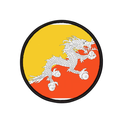 Flag Village Bhutan Flag Embroidery Iron-On Patches