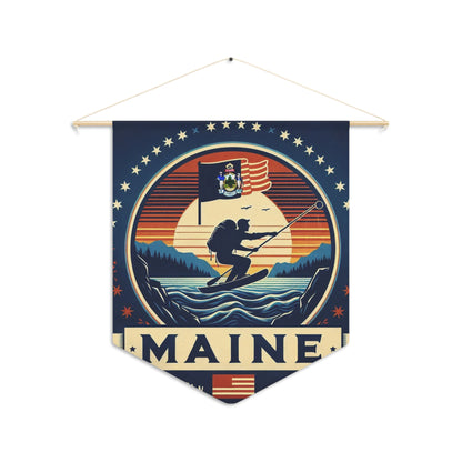 Flag Village Maine State Flag Pennant Sporting Home Wall decoration ME0002