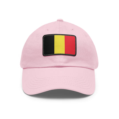 Flag Village Belgium Flag Hat Cap with Leather Patch
