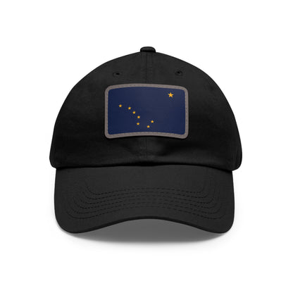 Flag Village USA Alaska State Flag Hat Cap with Leather Patch