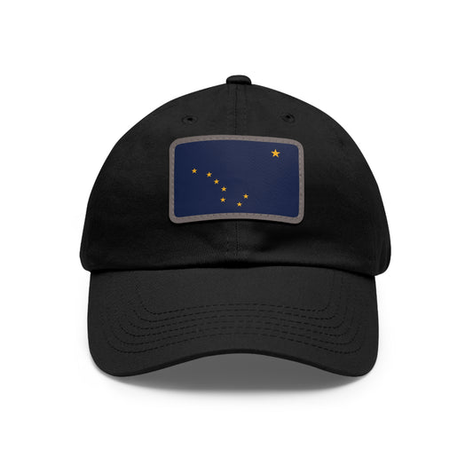 Flag Village USA Alaska State Flag Hat Cap with Leather Patch