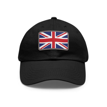Flag Village United Kingdom Flag Hat Cap with Leather Patch