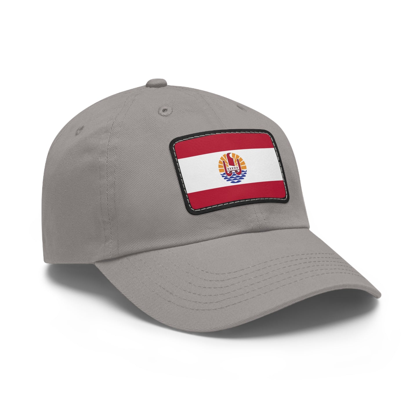 Flag Village Polynesia(French Polynesia) Flag Hat Cap with Leather Patch