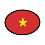 Flag Village Vietnam Embroidered Iron-On Patch 3"x3"