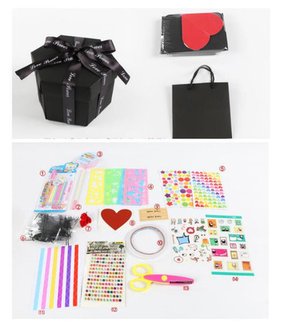 Flag Village Surprise explosion box manual diy photo album creative photo custom hot vibrato with the same paragraph birthday gift